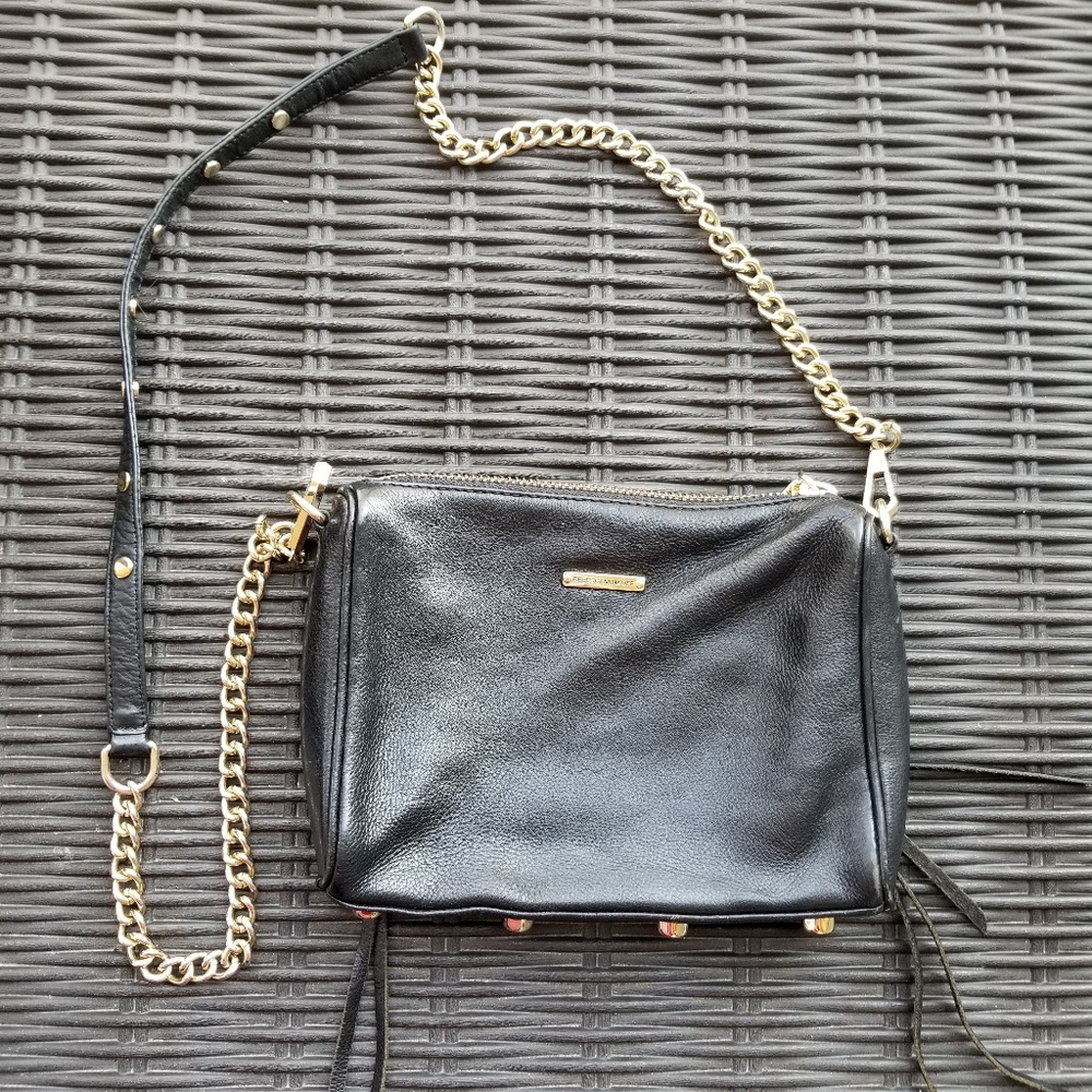 Rebecca Minkoff Black Gold Chain Studded Bag